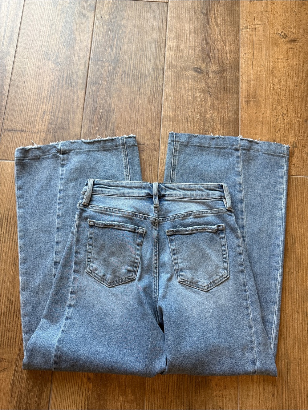 Classic High-Rise Wide Leg Jeans in Light Blue - Picture 7 of 8